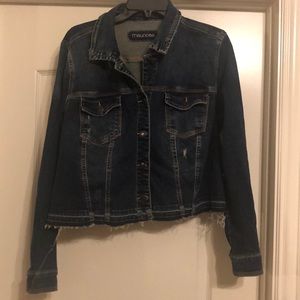 Size 1X Maurices Distressed Jean Jacket